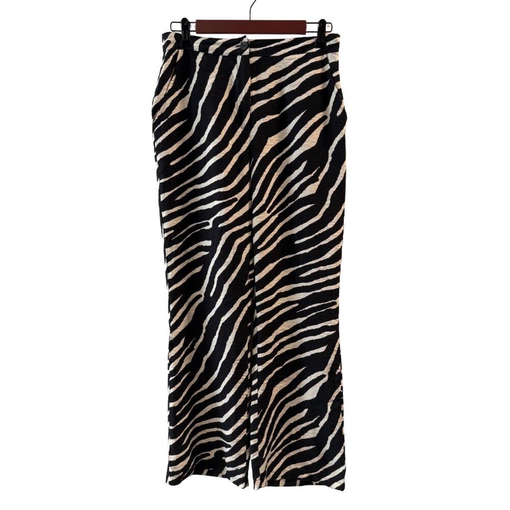 Sincerely Jules Women’s Wide Leg Zebra Print Pants Size L